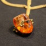 Vintage baltic amber pendant with chain